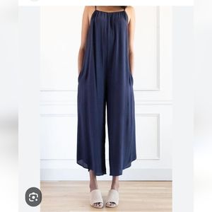Bishop+Young navy wide leg jumpsuit XS